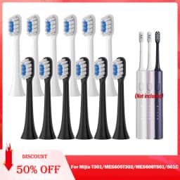 Replacement Brush Heads For Mijia T301 T302 T501 T501C MES605 MES608 Sonic Electric Toothbrush Head DuPont Soft Bristle Nozzles