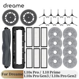 For Dreame L10s Pro Gen 3 / L10s Pro Gen 2 / L10s Pro / L10 Prime Robot Vacuum Spare Parts Main Side Brushes Mop Cloths Filters