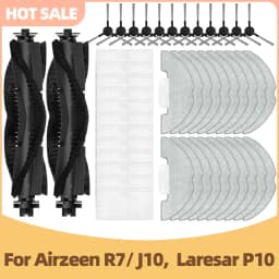 Compatible For Airzeen R7/ J10, Laresar P10 Vacuum Parts Main Side Brush Filter Mop Cloth Replacement Accessories