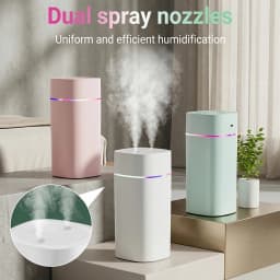 Portable USB Double Spray Port Humidifier 600ml Aromatherapy Oil Diffuser Mute Atomizer for Home Car Air Humidifier Mist Maker