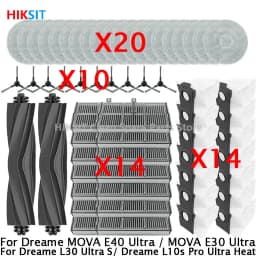 For Dreame MOVA E40 Ultra/ MOVA E30 Ultra, Dreame L30 Ultra S/ Dreame L10s Pro Ultra Heat Main Side Brush Filter Accessories