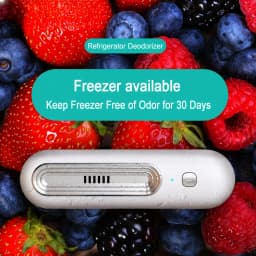 2 in 1 Rechargeable Fridge Deodorizer & Air Purifier Ozone Ion Sterilizer Extend Food Life Remove Odors for Car Home Closet