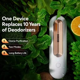 2 in 1 Rechargeable Fridge Deodorizer & Air Purifier Ozone Ion Sterilizer Extend Food Life Remove Odors for Car Home Closet