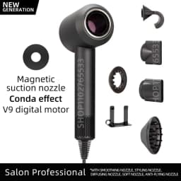 5 in 1 Electric Ionic Hair Dryer High Speed Bladeless HairDryer Negative Ion Professional 1.8M Super Leafless Hair Dryer