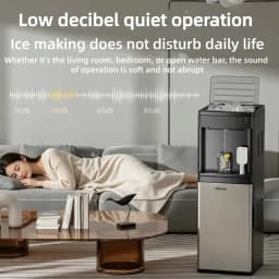 Ice Maker & Water Dispenser Combo, Countertop Ice Machine with Hot & Cold Water, Self-Cleaning Ice Maker for Home Office, Smart