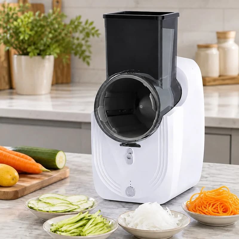 Home Kitchen Electric Vegetable Cutter and Shredder with Versatile Slicing Functions