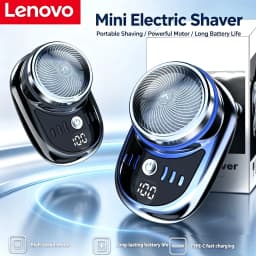 Lenovo Electric Shaver Portable Mini For Men Pocket Travel Razor Wireless Detachable Beard Trimmer Type‑C Fast Charging Digital