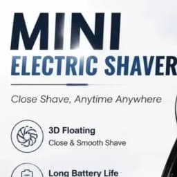 Lenovo Electric Shaver Portable Mini For Men Pocket Travel Razor Wireless Detachable Beard Trimmer Type‑C Fast Charging Digital