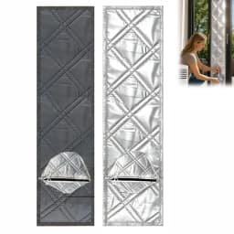 Portable Air Conditioner Window Seal Cloth, Insulated Window Vent Kit with Drawstring Hole for Portable AC Exhaust Hose, Heat In