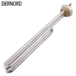DERNORD 1kw 2kw 3kw 4kw 5kw 1"BSP U Type AC Electrical Fold Back Heating Element 220V Brass Flange Immersion Water Heater