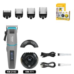 Kemei KM-2153 Professional Bold Hair Cut Machine 8000RPM Fade Blade 2000mAh LED Display 2-Speed 5W DC Motor Men's Hair Clipper