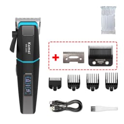 Kemei KM-2153 Professional Bold Hair Cut Machine 8000RPM Fade Blade 2000mAh LED Display 2-Speed 5W DC Motor Men's Hair Clipper