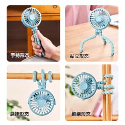 Portable Multi-Functional Octopus Clip Fan Mini Flexible Tripod Mobile Phone Holder Handheld Desktop Fan