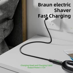 LISI 12V Type-C Shaver Adapter Charging Converter for Braun Series 3 5 7 9 Electric Shaver Machine with Charging Indicator