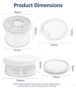 For Xiaomi MIJIA G20 Lite/C203 Cordless Vacuum Cleaner Post Filter Accessories Pre Filter Vacuum Cleaner Spare Part.