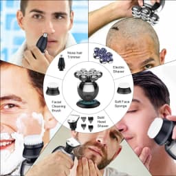 Electric Shaver 7D Floating Cutter Head Base Charging Portable Men's Beard Trimmer Clipper Skull Shaver Waterproof Shaving