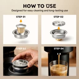 Reusable Coffee Capsule Adapter for Nespresso Vertuo Pop / VertuoLine Next – Converts to Vertuo Pods Compatible Accessory