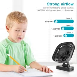 OPOLAR 5000mAh Table Mini Fan with Magnet Base Portable Personal Usb Small Fan Silent Wind