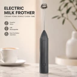 Electric Coffee Frother 2 In 1 Rechargeable Type-C Blender Stainless Steel 3 Speeds Milk Mixer Egg Beater Handheld Foam Maker
