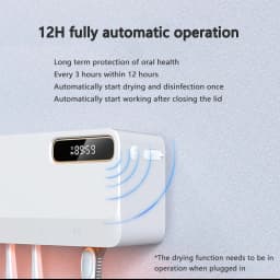 New UVC Toothbrush Sterilizer Rapid Warm Air Drying Rechargeable 2-in-1 Razor Toothbrush Storage Sterilizer Holder Wall-Mounted