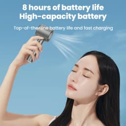 Turbo Mini Fan Adjustable High Wind USB Rechargeable Handheld Battery Display Turbofan Portable Home Outdoor Electric Fan Mini