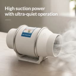 4Inch Two Speed Remote Control Exhaust Fan Silent Inline Pipe Duct Extractor Air Ventilation Blower Kitchen Toilet Wall Booster