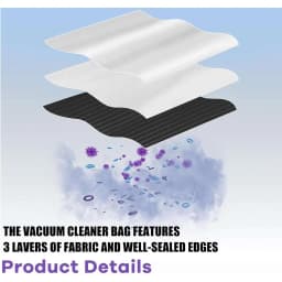 Vacuum Replacement Dust Bags for NARWAL Flow 2 Robot Vacuum and Mop, Vacuum Clean Dust Bag Collecting Bags Accessory Parts