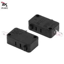 (ZYDD01) 5Pcs KW1-103 Microwave Oven Door Micro Switch 16A 250V 2 Pins Fit For Microwave Washing Machine (Normally Close)