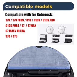 Washable Reusable Mop Cloths For Roborock T7S T8 Plus S7 S7Max S7MaxV Ultra S70 S75 G10 Robot Vacuum Accessories Mop Rags Parts