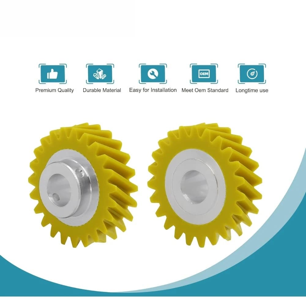 2Pcs Mixer Worm Gear W10112253 for KitchenAid Mixers Gear Replace Parts