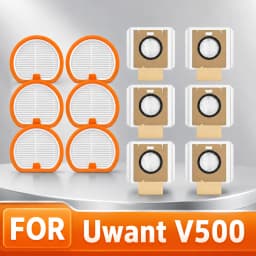 Compatible For UWANT V500 Vacuum Dust Bag HEPA Filter Replacement Parts ์ ์ํธ V500 ํํฐ ๋จผ์ง๋ดํฌ ์๋ชจํ
