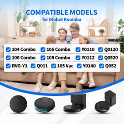 For IRobot Roomba 105 Combo/104 Combo/Essential Vac 2/Combo Essential Y0140 / Y011440/Mop Y0110 Robot Vacuum Replacement Parts