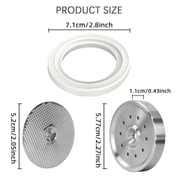 Precision Shower Screen Group Head with Silicone Steam Ring Compatible with Breville 9 Series Espresso Machines