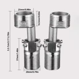 360 Degree Adjustable Adjustment Shower Faucet Adapter Stainless Steel Angled Curved Foot Wall Mounted Eccentric Screw Corner