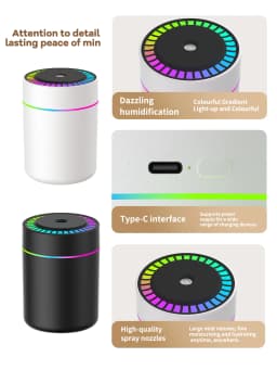 180ml Aromatherapy diffuser Humidifier Aromatherapy essential oil Air purifier Sleeping car carrying home LED 7 color light