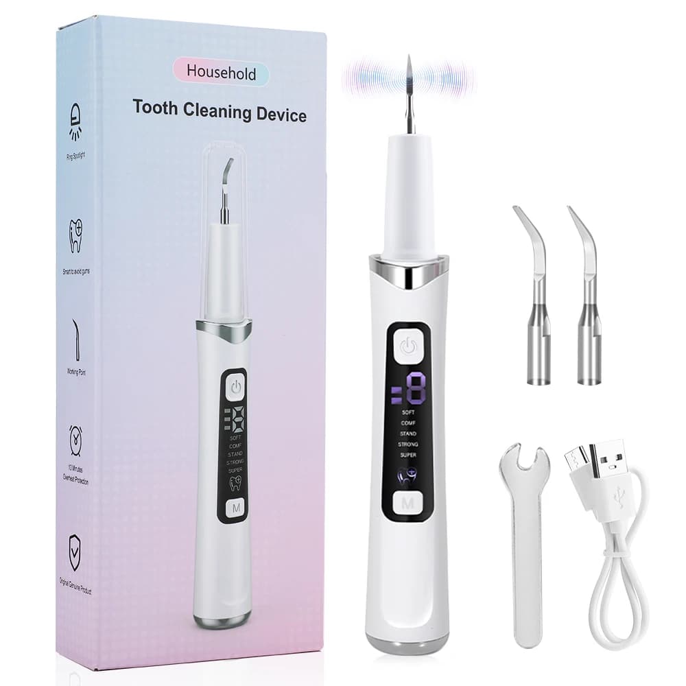 Plaque Tartar Remover for Teeth Ultrasonic Tooth Cleaner Household Inter-Dental Pointed Cleaning Calculus Scaler Oral Care Set