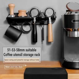 Self-Adhesive Wall Mount Filter Tool Holder Rack Espresso For Barista Filter Holder Coffee Filter Accessories Tools Wall Shelf