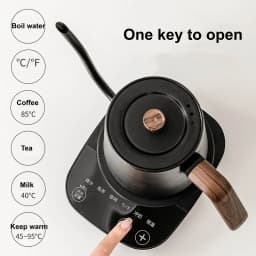 1000W Gooseneck Electric Kettle 800ml Hand Brew Coffee Pot Smart Teapot Temperature Control Pot Rapid Heating Kettle