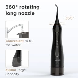 Fairywill 5020E Water Flosser Teeth 300ML Oral Irrigator Rechargeable Portable Dental 3 Modes Water Tank Waterproof Teeth Cleane