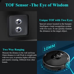 ABIR X8 Robot Vacuum Cleaner, TOF Wisdom,UV Cleaning,Multi-Floor Map,Room Custom Clean, Auto Wet Dry Vacuum Mop for Home Carpet