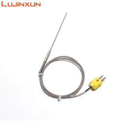 LUJINXUN Armoured Thermocouple Probe Dia.1-5mm Length 50-300mm WRNK-191 K Temperature Sensor with Mini Plug 0-1100 Degree 1pc