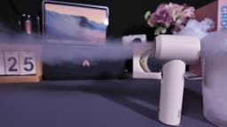 MUXNW Mini Portable Handheld Fan, 16800RPM 100-Speed Display, Safety Lock, 1800mAh Rechargeable