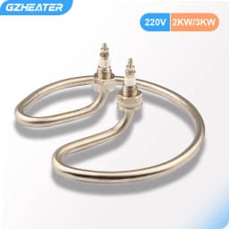 2KW 220V Electric Water Heating Element Tube Heater Food Grade 304 Stainless Steel M16 Thread for Open Bucket Round