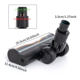 Update Vacuum Electric Floor Brush for Dreame T30 R10 R30 R20 Floor Soft Roller Brush Head Attachment with LED Dust Lights