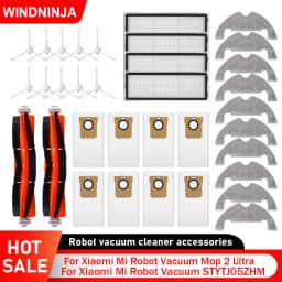 Replacement Parts For Xiaomi Mi Robot Vacuum Mop 2 Ultra STYTJ05ZHM Vacuum Main Side Brush HEPA Filter Mop Cloths Rag Dust Bags