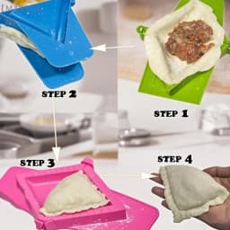 【MAX-55】Dumpling Maker Empanada Maker Press - Jannity Triangle Dumpling Ravioli Maker Set Press Pierogi Mold Kitchen Tools