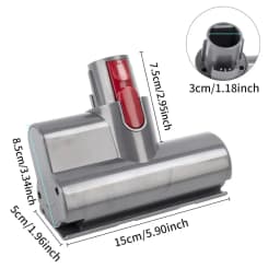 Mini Motorized Brush for Dyson V10 V11 V15 V7 V8, Mini Turbine Nozzle for Cleaning Mattresses, Upholstery and Stairs