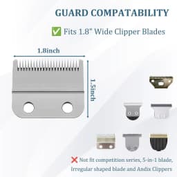 Metal Clip Clipper Guards Combs for Wahl Professional Guides Compatible with Magic Clip, Senior, Legend, Super Taper - Black