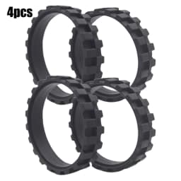 4PCS Black Rubber Tires Wheels Replacement For Roborock S5 S50 S51 S55 Robot Vacuum Cleaner Traveling Spare Parts Accessories