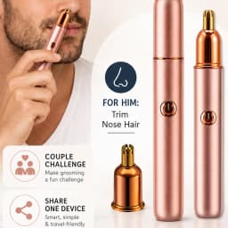 Mini Nose Hair Trimmer Painless Clipper Ear Eyebrow Waterproof Portable Rechargeable for Men Women Personal Grooming Tool